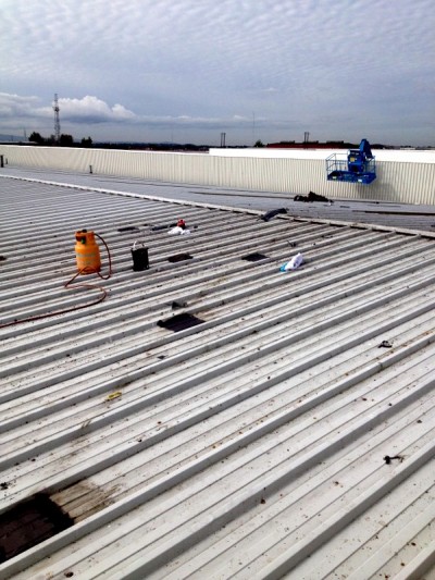 Roof maintenance work at UPS Depot, Dublin, Ireland
